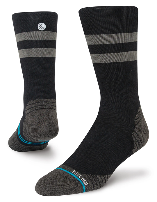 Stance Quarter Sock - Run - Feel 360 x Infiknit (Black, Small) :  : Fashion