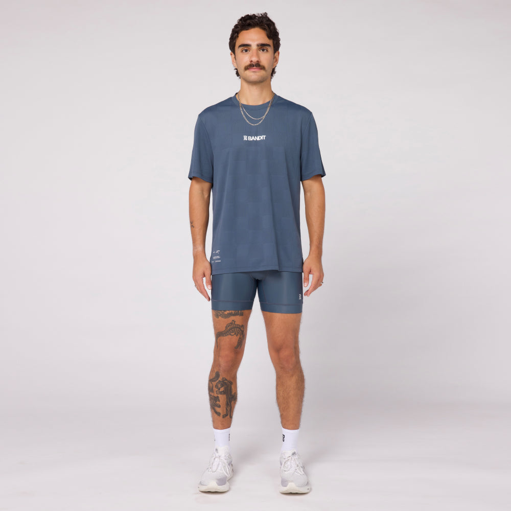 Cheque Jacquard Tee - Men's