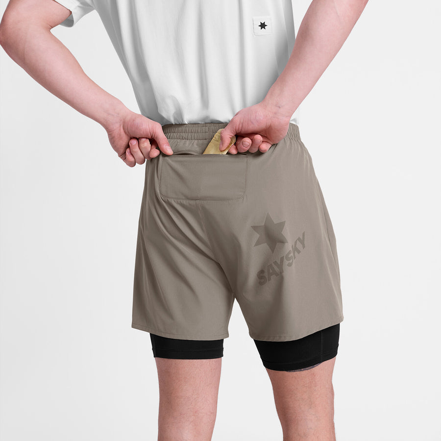 Pace 2 in 1 Shorts 5'' - Men's