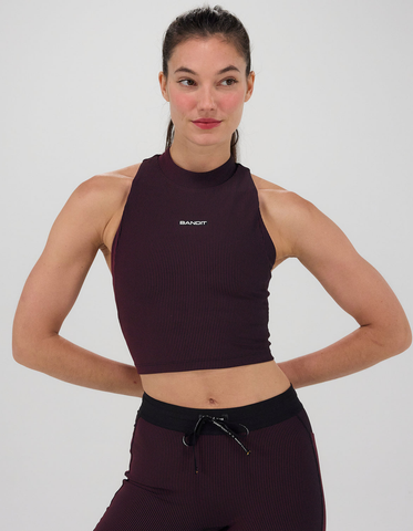 Stripped Cadence™ Mockneck Race Crop - Women's