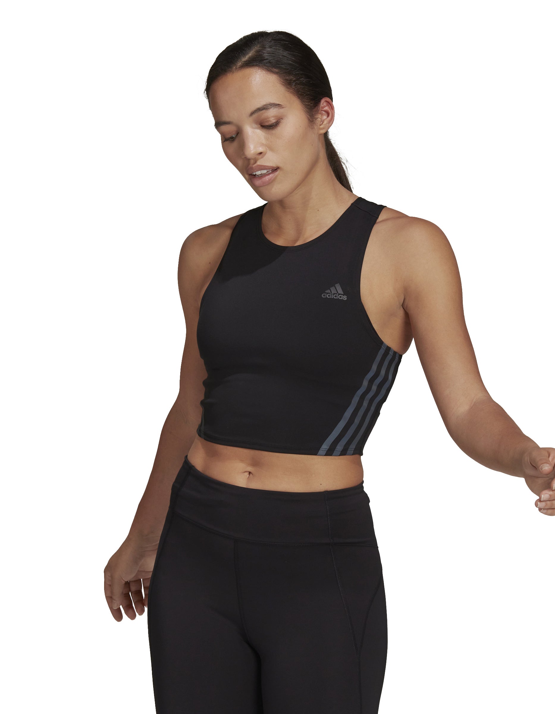 adidas 3-Stripes Running Crop Top Women's | Vancouver Running Company Inc.