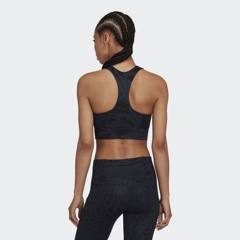 Shop Printed Medium Support Sports Bra with Racerback and Elasticised Band  Online