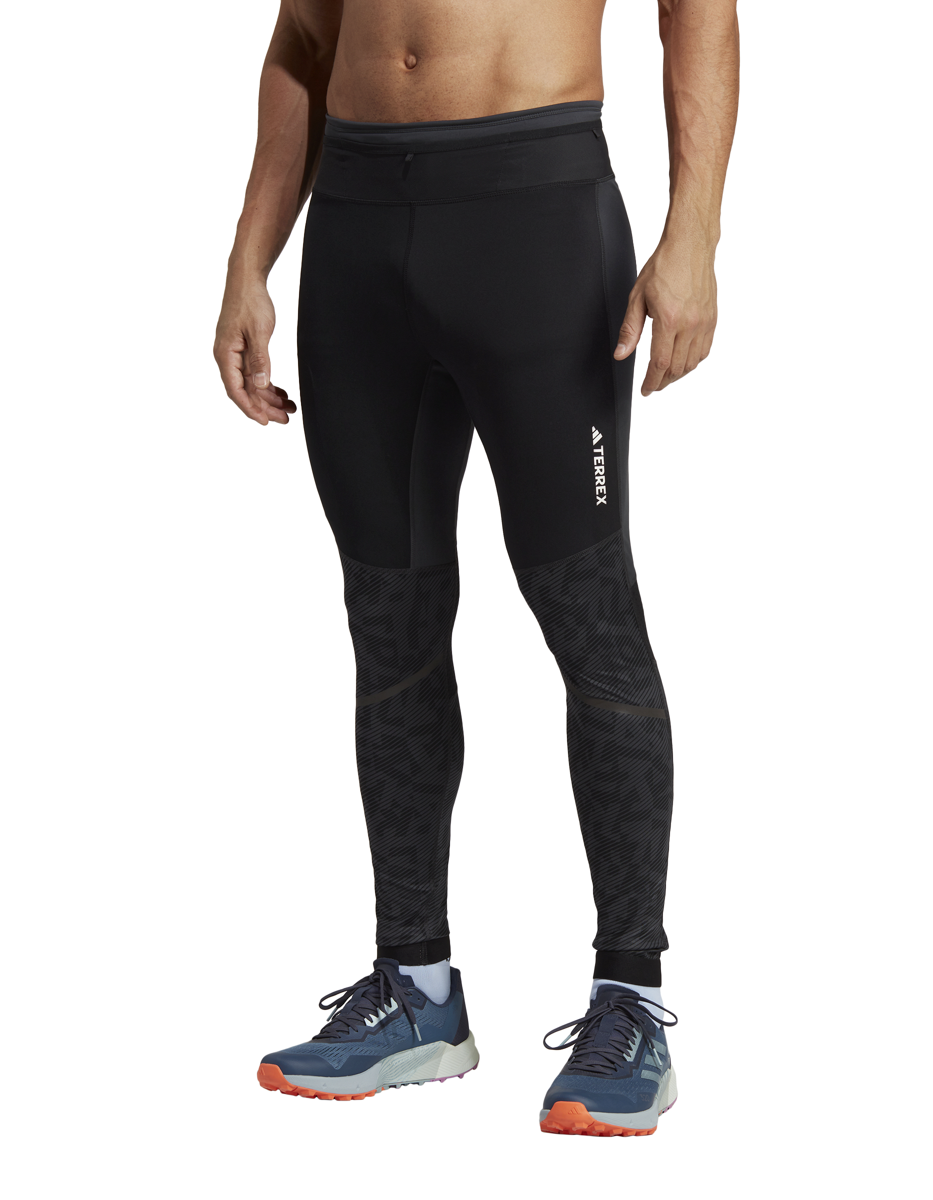 Compression Tights in Black Recycled Fabric